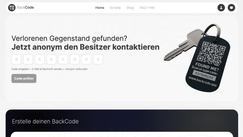BackCode – Eine einfache Lösung für verlorene Dinge